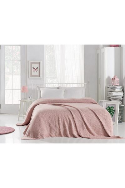 Betires Home Dark Powder Knitted Double Blanket