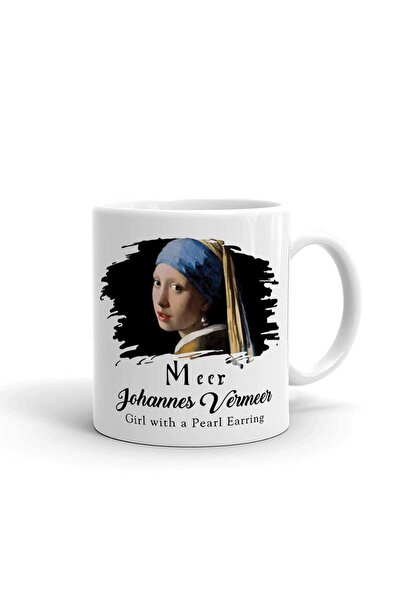 iF Dizayn كوب سيراميك للفتيات من Vermeer مع أقراط من اللؤلؤ