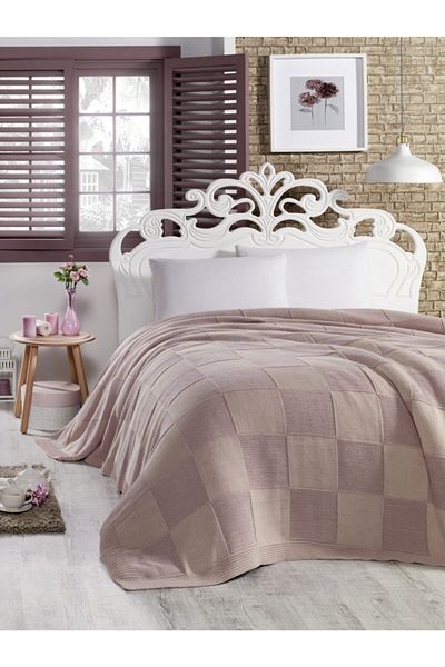 Betires Home Powder Knitted Double Blanket