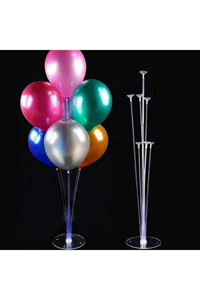 BÜYÜTEÇ KINA 7 Pieces Balloon Stand 75 Cm Balloon Holder Balloon Decoration Material for Table Top and Floor