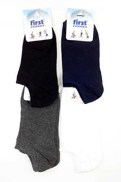 First Men's Booties Socks Plain First208801 (12 Pieces)