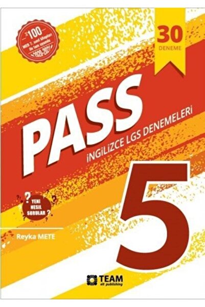 Team Elt Publishing Pass 5 Ingilizce 30 Adet 5. Sınıf Lgs Deneme Sınavı Yayın...
