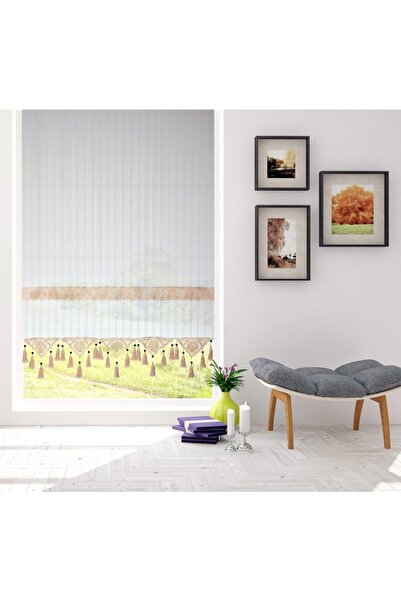 Demirhan Perde Ara Güpürlü Makine Üçgenli Otantik Tül