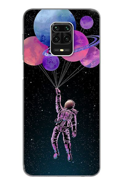 Spoyi تصميم بالون الفضاء من السيليكون الشفاف للغاية Xiomai Redmi Note 9 Pro - حافظة هاتف Note 9s