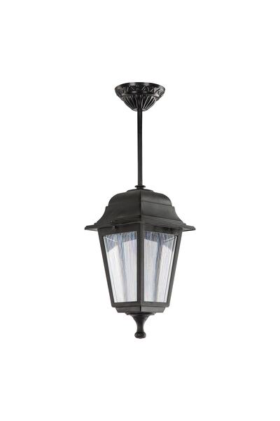 ZERPA Kare Bahçe Aydınlatması Sarkıt Optik Armatür Siyah