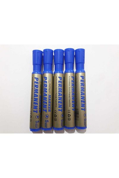 TARDU İTHALAT Metapin 5mm Blue Permanent Parcel Pen - Pack of 12