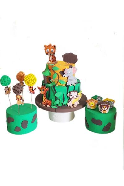 RÜYA MAKET PASTA Safari Maket Pasta Cupcake Resimli