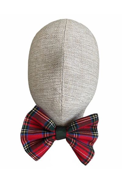 zühre balaban Boy's Red Plaid Bow Tie