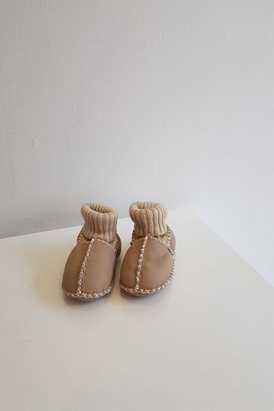 Papulin Girl Boy Baby Suede Leather Furry Booties