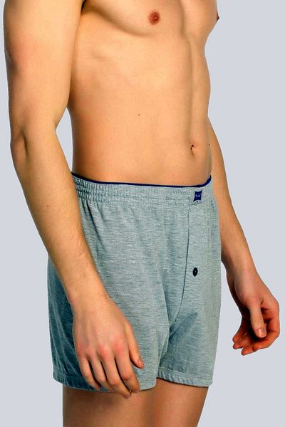Tutku Boxer pentru bărbați, gri, 3 pachete, din bumbac pieptănat