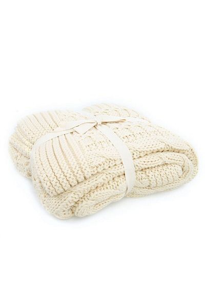 Betires Home Natural Knitted Sofa Shawl
