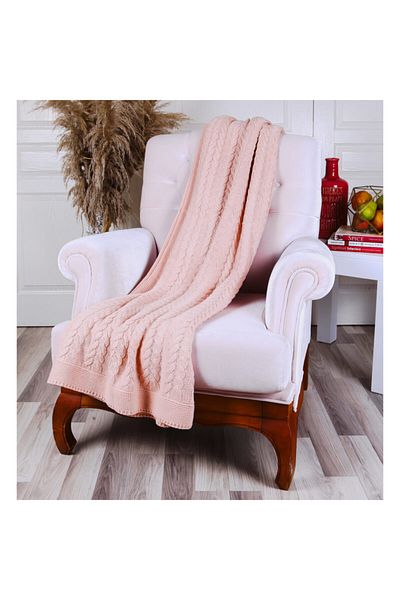 Betires Home Powder Knitted Sofa Shawl