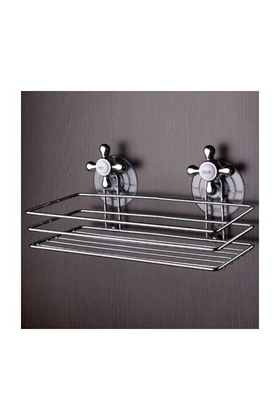 Ün-Ev Chrome Plated Small Rectangular Shampoo Holder Unr-105