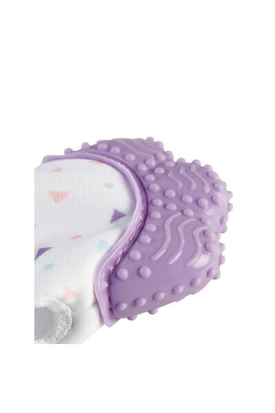 Weego Diş Kaşıyıcı Desenli Hışırtılı Eldiven Mor 0-12 Ay