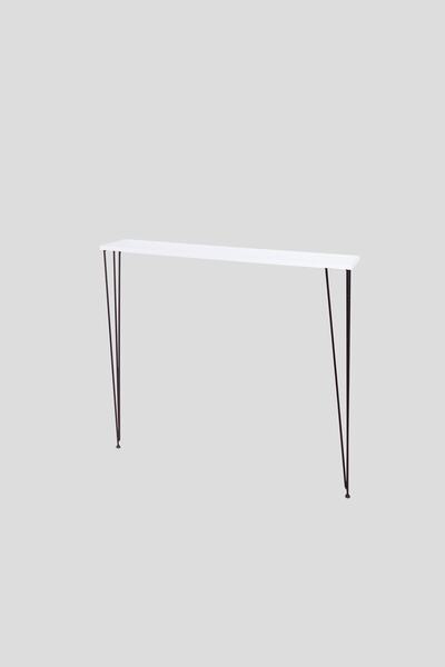 Mudesa Radyatör Petek Üstü Dekoratif Beyaz Metal Dresuar Koridor Antre Rafı