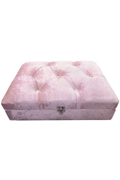 Selin Luxury Linen Laced Tablecloth with Special Velvet Box - Laurel - Cream Color