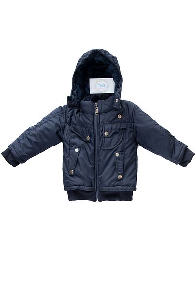 Mika Bebek & Çocuk Comfortable Fiber Filled Navy Blue Boy's Coat