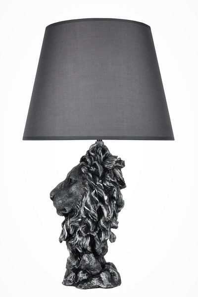 Qdec Silver Gray Modern Design Large Lion Lampshade