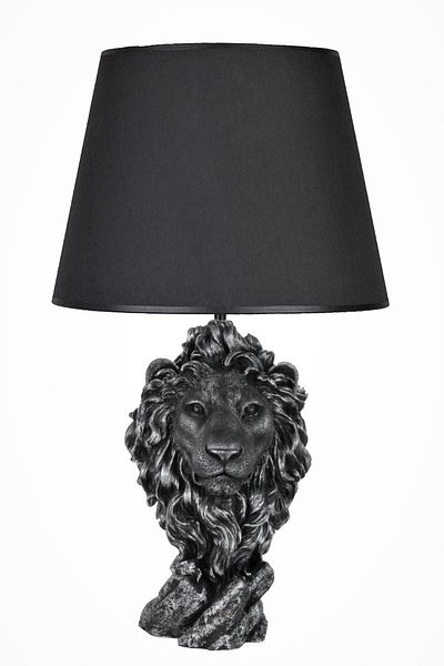 Qdec Silver Black Modern Design Large Lion Lampshade