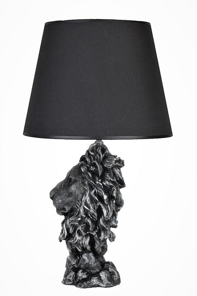 Qdec Silver Black Modern Design Large Lion Lampshade