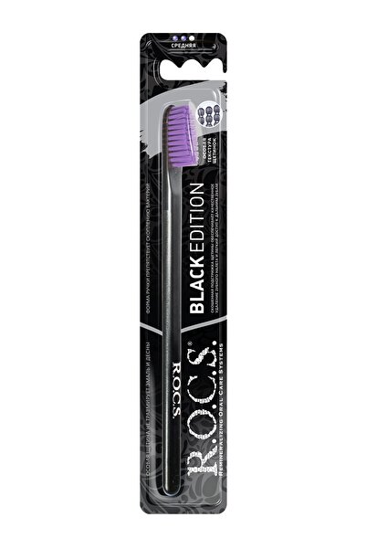 R.O.C.S. Rocs Black Edition Whitening Toothbrush - Purple Bristle