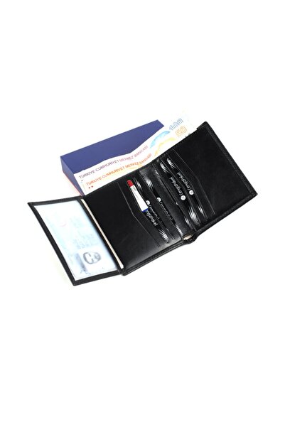 CENGİZ PAKEL 13601 Genuine Leather Men's Wallet and Belt Set