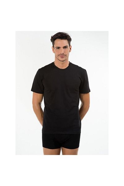 Kom Men's Black Crew Neck 2-pack Tshirt James