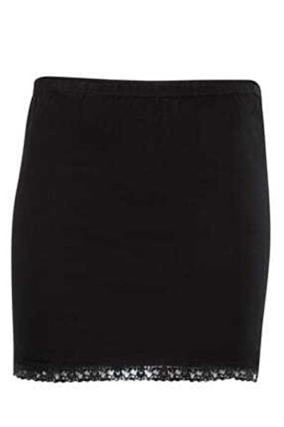 Genel Markalar Kadın Siyah Mini Jipon Astar