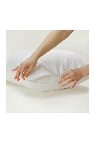 Osmanlı Home Concept غطاء وسادة بسحاب من الساتان الأبيض