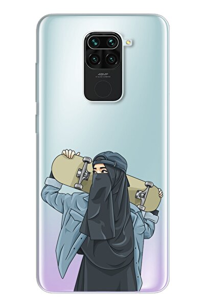 Spoyi Kaykay Kız Tasarım Süper Şeffaf Silikon Telefon Kılıfı Xiomai Redmi Note 9