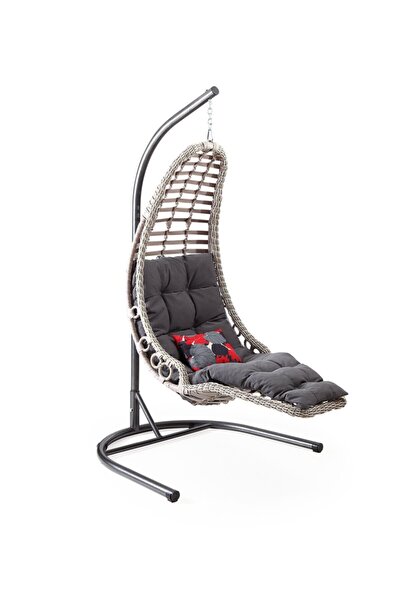 Capri Swing Trend Salıncak Tekli Bahçe Balkon Salıncağı Rattan Bodrum Salıncak