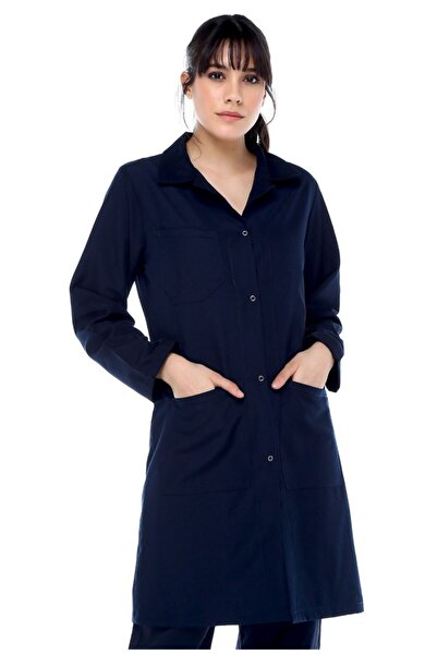 AĞCA İŞ ELBİSELERİ مريلة نسائية باللون الأزرق الداكن