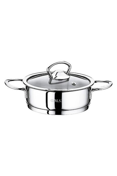 OMS Steel Mini Flat Pot 1 Liter 16 cm