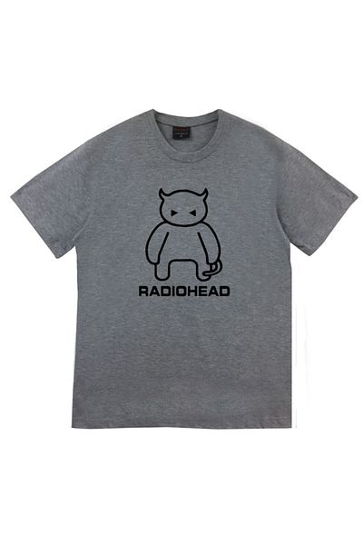 fame-stoned Μπλουζάκι Radiohead Printed Unisex Grey 100% βαμβάκι