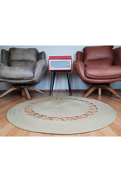 Jutien Декоративна ютена постелка за килим 120x120 см
