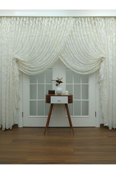 Esse Home Kdk ستارة تول منقوشة محبوكة، 100x260، كرافوز، 1/4