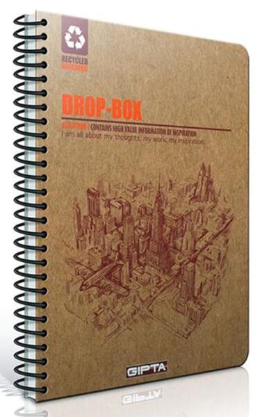 Gıpta Drop Box Spiralli Kraft Sert Kapak A6 80 Yp Düz Defter-kraft Kağıt