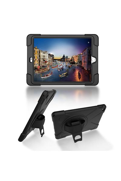 MOBAX Apple Ipad 7th Generation 10.2" Defender Stand Hanging Tank Case Black Case A2197 A2198 A2200