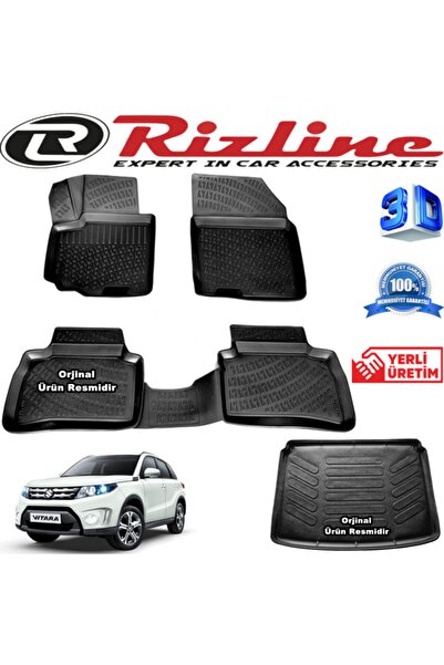 Rizline SUZUKİ VİTARA RİZLİNE 3D Paspas + RİZLİNE 3D Bagaj Havuzu 2015 - 2020...