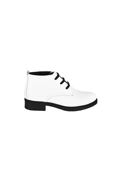 Moosefield Women's White Genuine Leather Boots