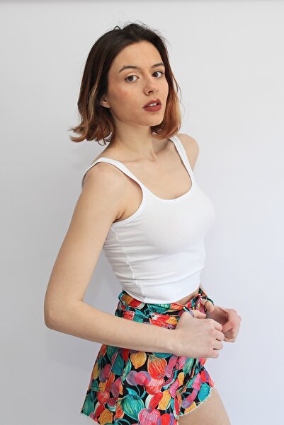 Rosse Butik Women's White Banded Bustier