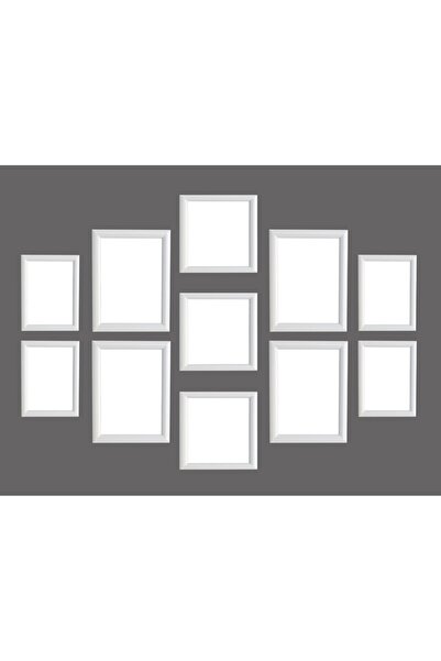 oversstore Dekoratif Palet Çoklu Çerçeve Beyaz (Model 6)