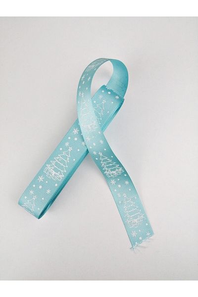 Hobigram Panglică Grosgrain din lemn de pin albastru 2,5 cm 1 metru – Panglică, design elegant, accesoriu pentru femei – Panglică – K