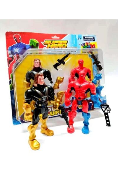 Genel Markalar Örümcek Adam Ve Thor Ikili Sesli Süper Hero Mashers + Hediye