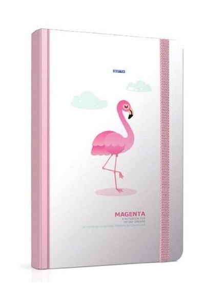 Gıpta Caiet A5 cu copertă rigidă cu cusătură din fir magenta