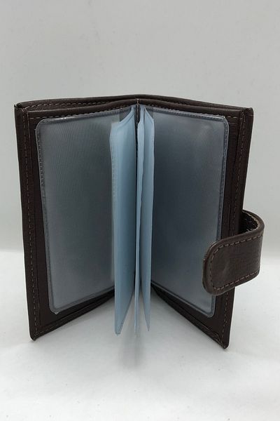 CAKİNS Men's Brown Leather Card Holder - Stylish and Useful