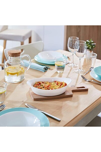 Luminarc Diwali Oval Baking Dish 32X20 cm White Smooth – Stylish Hospitality Tableware Simple Gift