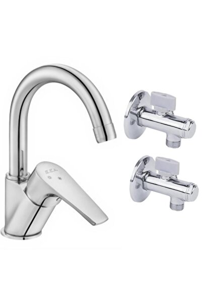 Eca Niobe Kuğu Boru Lavabo Batarya 054+2 Filtreli Ara Musluk