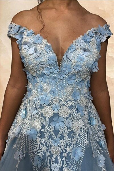 MİLLA Wedding Dress Mavi Su Perisi Nişanlık