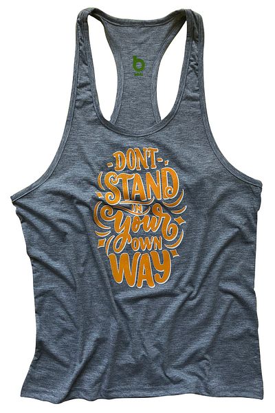 BLUU Gray Fitness Gym Tank Top Sports Tank Top